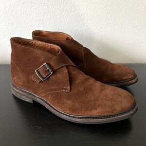 Frye Men's William Monk Chukka boots in brown suede Size 13